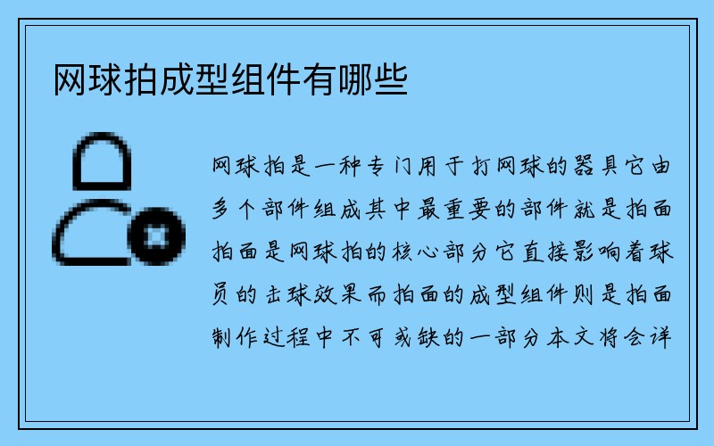 网球拍成型组件有哪些